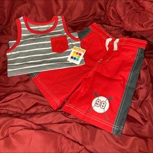 NWT- Toddler Boys Matching Shorts and Tank Set - Size 3T